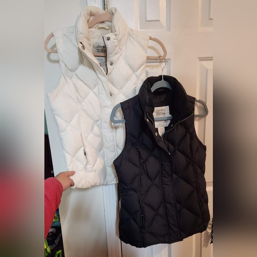 700 goose down fill Eddie Bauer Vests price is for both!